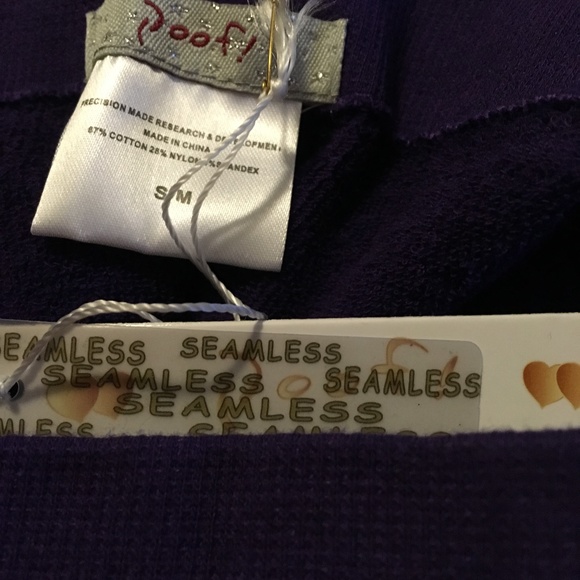 Poof! Purple Seamless Leggings NWT - Picture 6 of 7